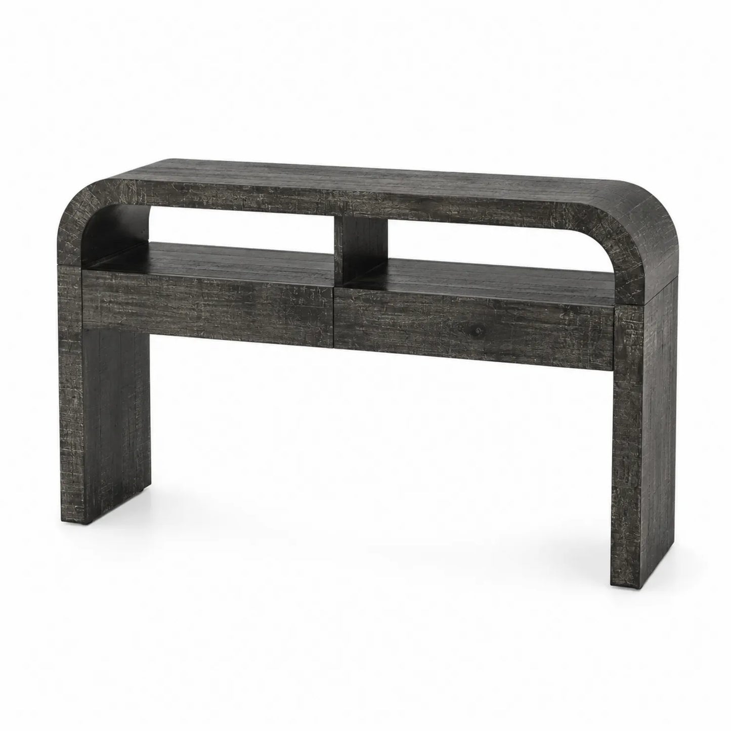 Konsolentisch Massivholz Mango Schwarz 120x35x80cm