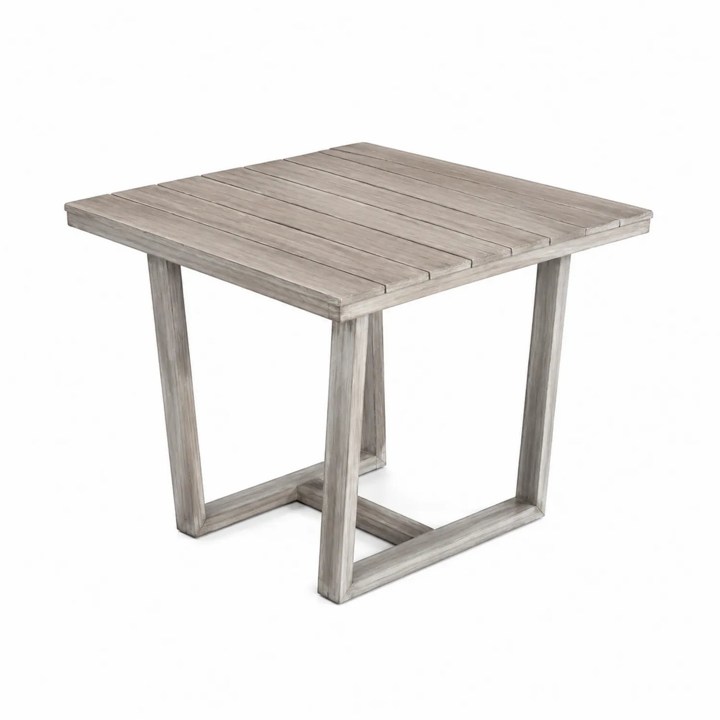 Quadratischer Outdoor-Esstisch Akazienholz Grau