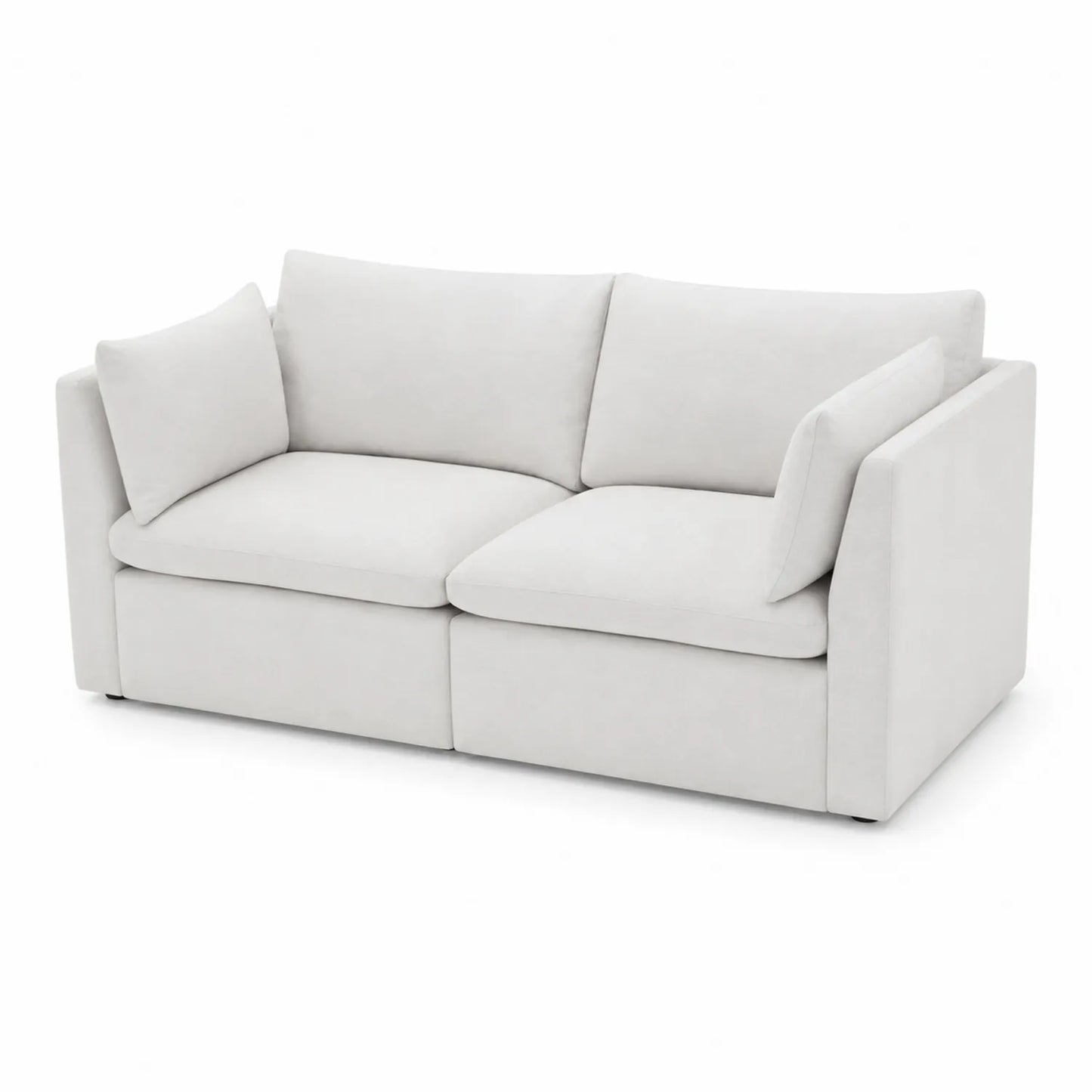 2-Sitzer Sofa Mikrofaser Hellgrau
