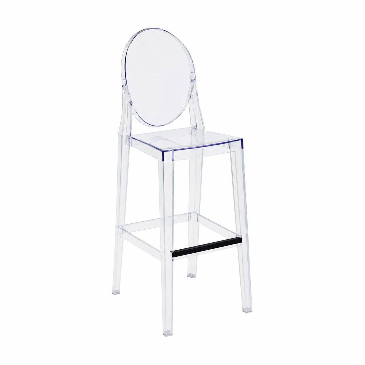 Barhocker aus klarem Polycarbonat