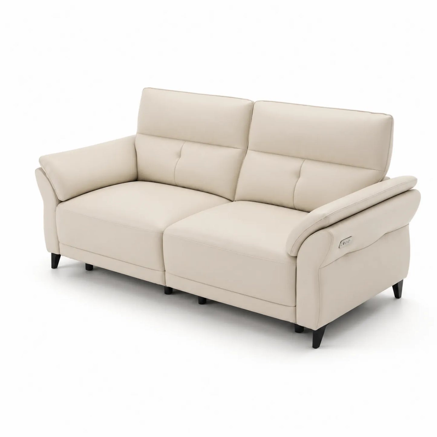 2-Sitzer Sofa Echtleder Beige 200x95x100 cm