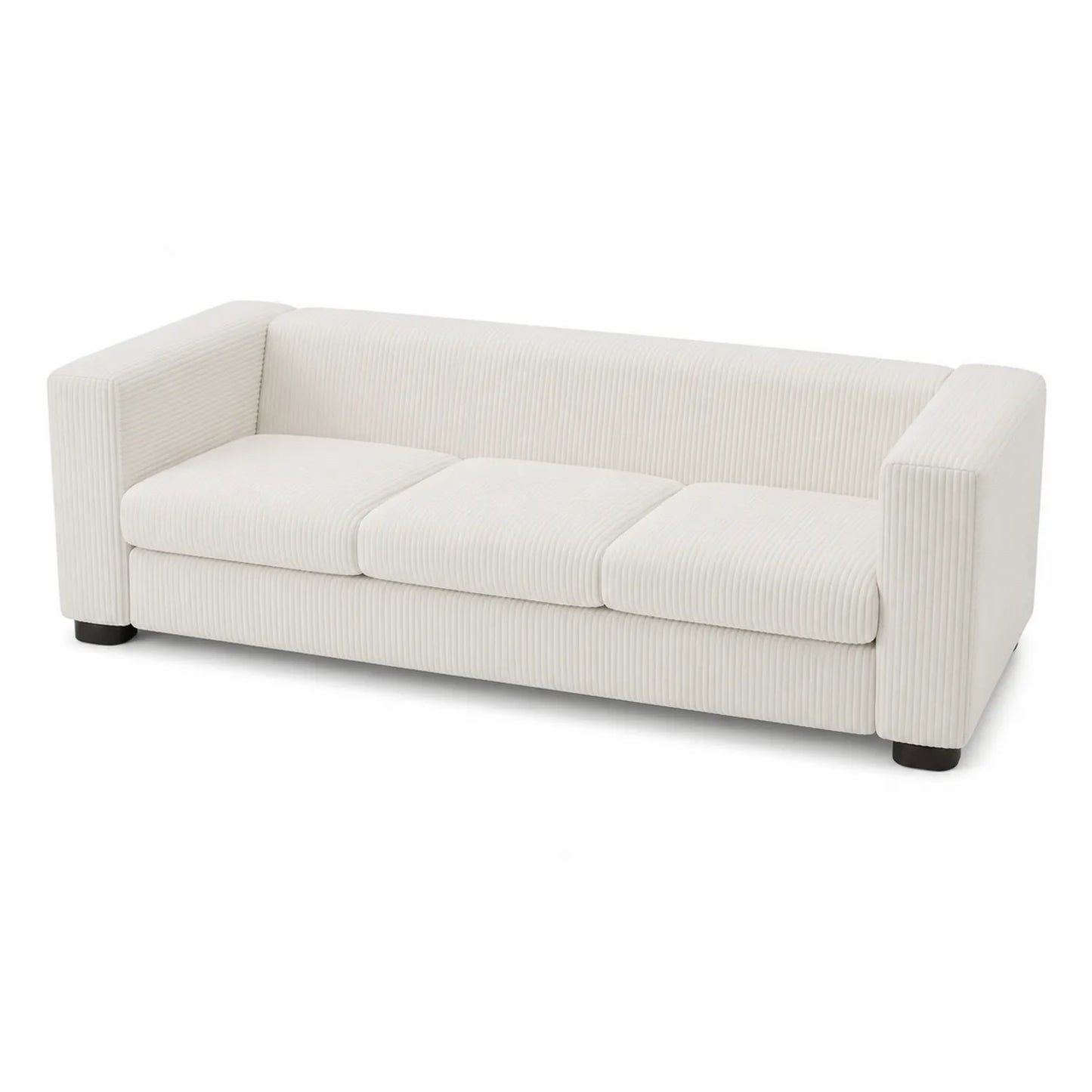 3-Sitzer Sofa Cord Creme 220x100x75cm
