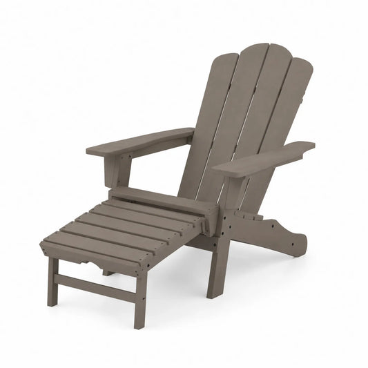 Adirondack Gartenstuhl mit Fußstütze Holz Braun