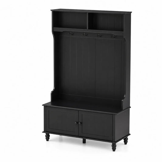 Garderobenständer Hallenbank MDF Schwarz