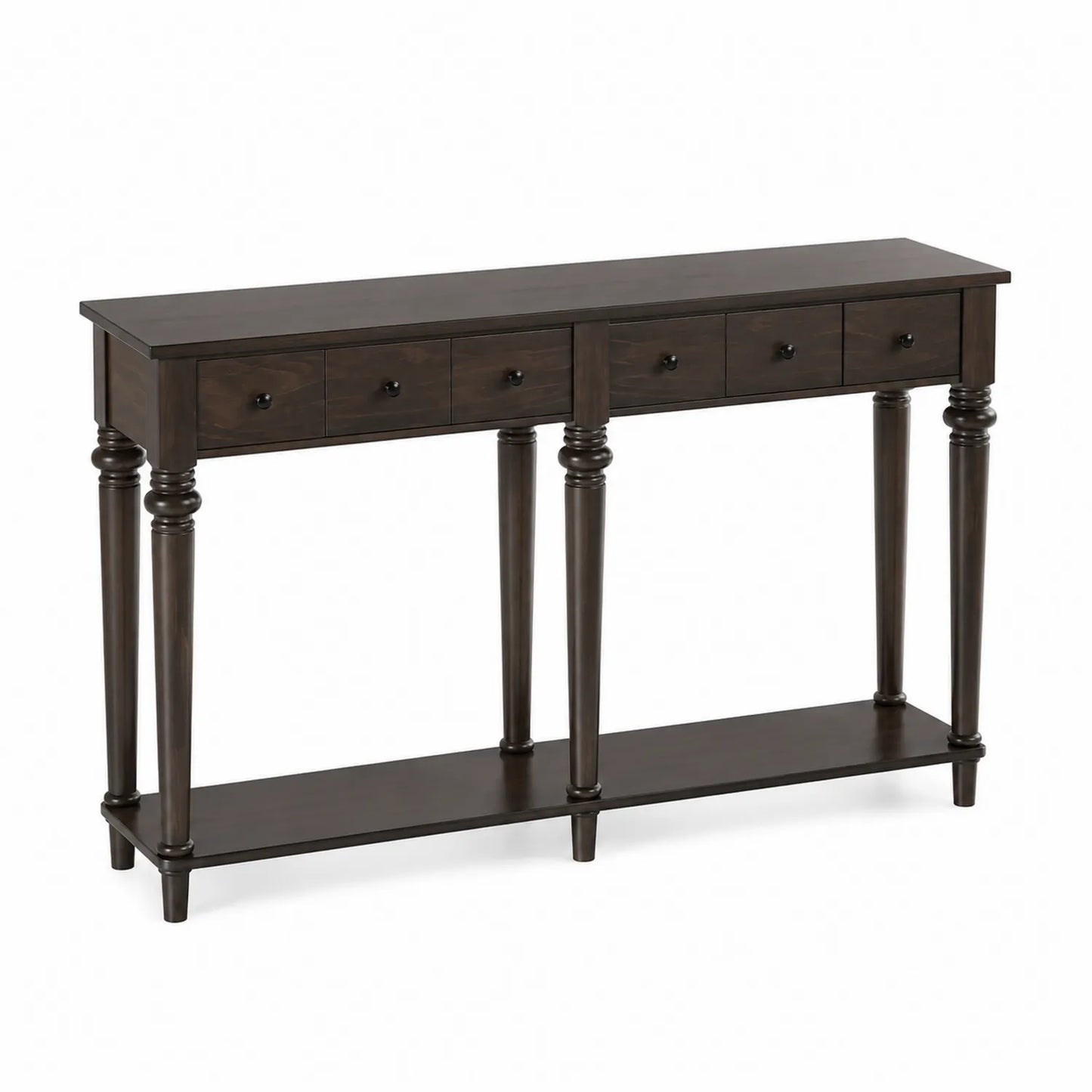 Konsolentisch Holz Dunkelbraun 140cm x 30cm x 90cm