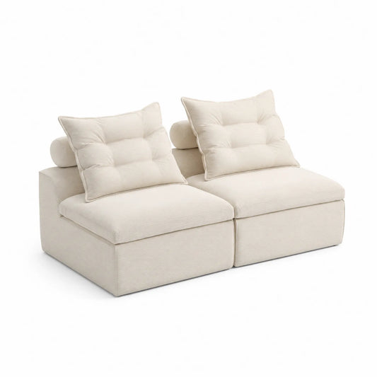Modulares Sofa aus Cord Beige