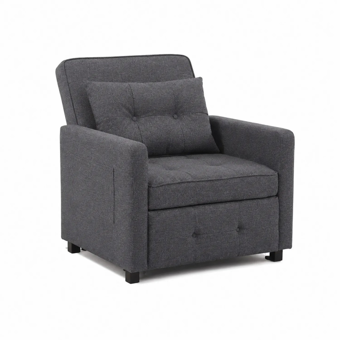 Sessel Polyester Dunkelgrau
